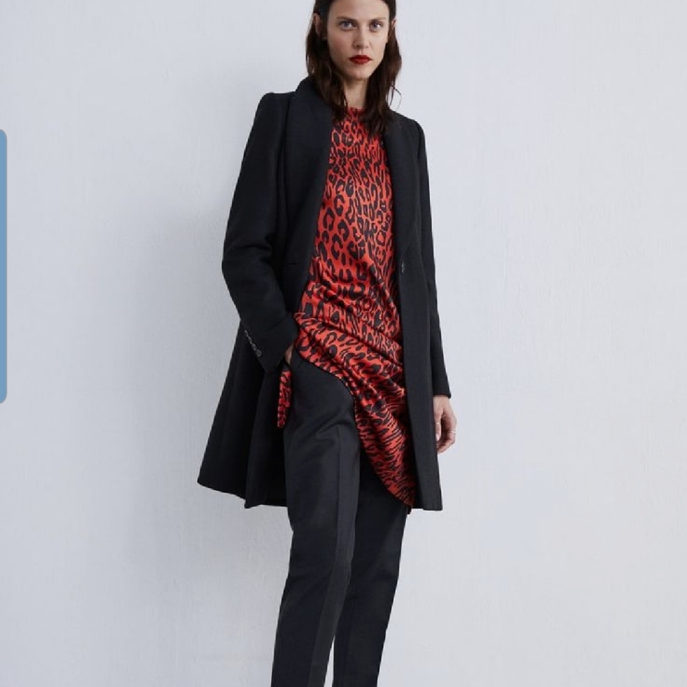 ZARA Animal Print Red Maxi Dress NWOT Blogger's Fa - Picture 11 of 14